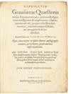 ERASTUS, THOMAS. Explicatio gravissimae quaestionis.  1589